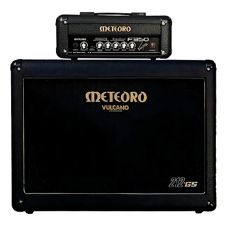 Kit Caixa Gabinete Guitarra 2x12 Space Gs212 + Cabeçote Space Jr F-350 Faiska Meteoro