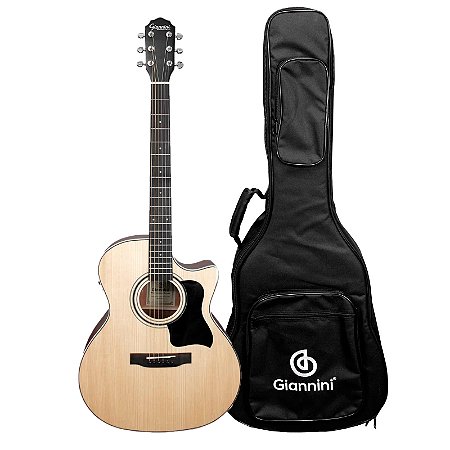 Violão Giannini Performance Deluxe GAC DLX CEQ NG Aço Eletroacústico