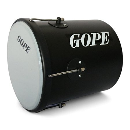 Repique De Mao Gope Alum. 30cmx10" 5 Afin. Preto E Preto