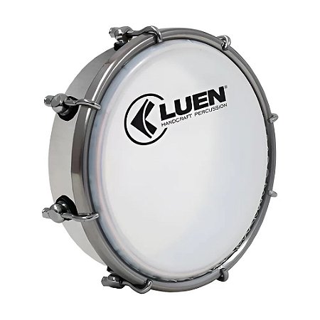 Tamborim Luen 06 Alum Natural Cromado Pele Leitosa 6 afin Linha Guetto