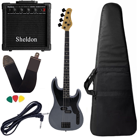 Kit Baixo Tagima TW66 MDSV Cinza 4 Cordas Amplificador