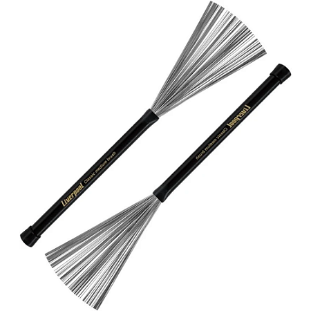 Baqueta Vassourinha Liverpool Classic Medium Brush Aço Va181