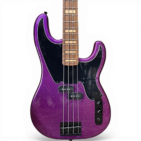 Baixo Tagima Ana Karina Black Diamond PKS Rosa gliter 4 cordas passivo