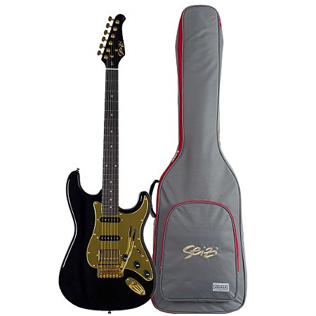 Guitarra Seizi Vintage Budokan – Black Gold Mirrorred