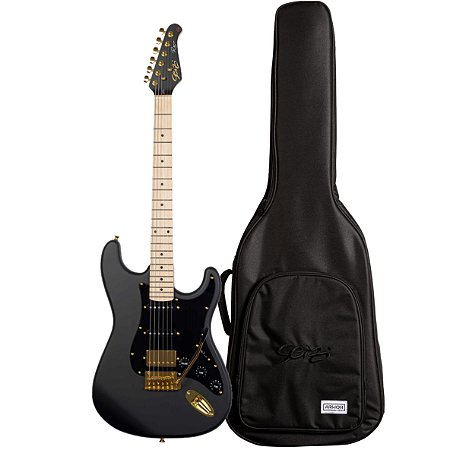 Guitarra Seizi Vintage Budokan HSS Reinaldo Meirelles – Satin Black Gold