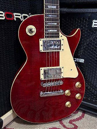 Guitarra Les Paul Tagima Tlp Flamed Braço Colado Revisado – Usado