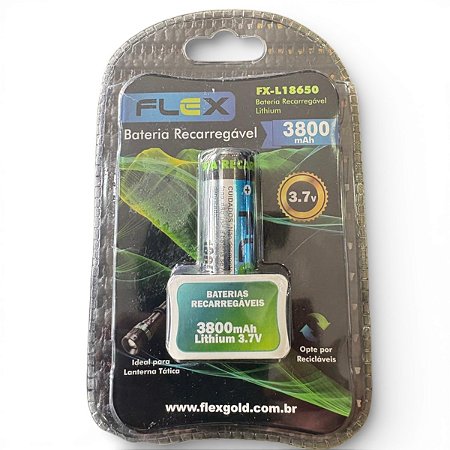 Bateria Recarregável para microfone sem fio Lithium 3800Mah Lit Flex 3,7v FXL18650