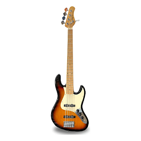 Baixo Tagima TW73 Sunburst LF/AWH escala clara 5 cordas