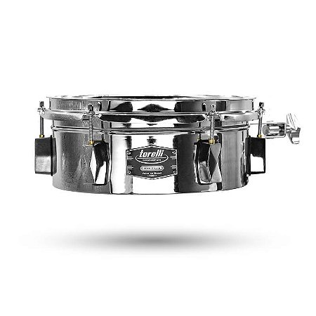 Caixa Timbalito Torelli Aço Cromado Prata 10" X4" TCM27