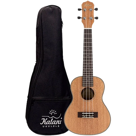 Ukulele Concerto 24 Kayke Series Mogno Kal320 cm Friso e Roseta em ABS Bag Kalani