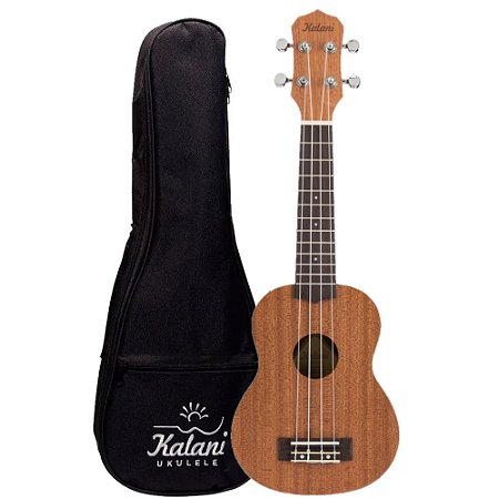 Ukulele Soprano 21 Tribes Series Natural Sapele Kal220 SS Bag Kalani