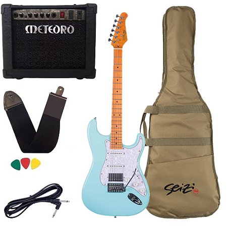 Kit Guitarra Seizi Fun Vintage Budokan Daphne Blue Meteoro 35GS