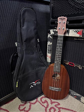 Ukulele Malibu Abacaxi Elétrico Concert + Bag Luxo – Usado