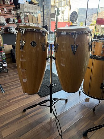 Par De Conga Tumbadora Lp Aspire 11 / 12 + Suporte - Usado