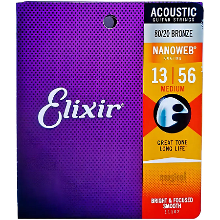 Encordoamento Elixir Violão 13 Medium Bronze