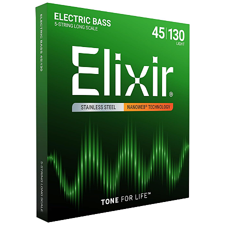 Encordoamento Elixir Baixo 4 cordas 045 Light Medium/LS