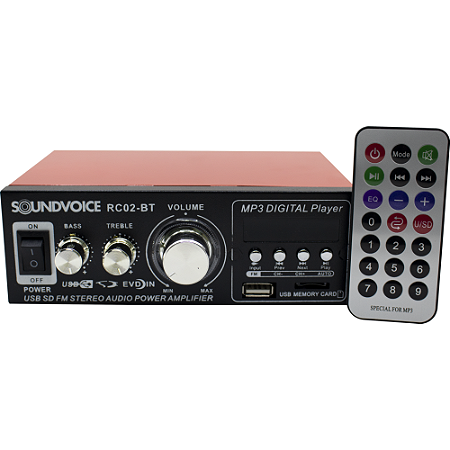 Amplificador Receiver Soundvoice Rc02BT