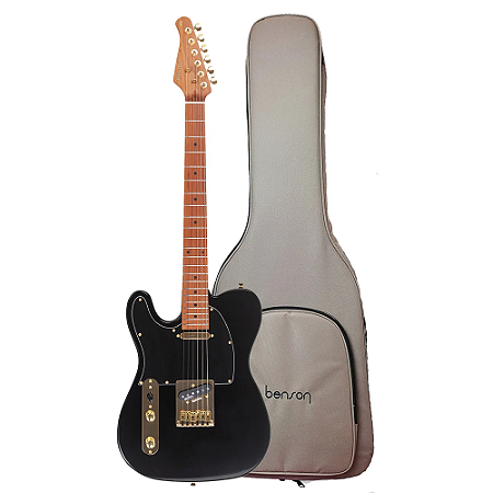 Guitarra Benson Canhota Hardy T 904 BK/BK Gold LH IX