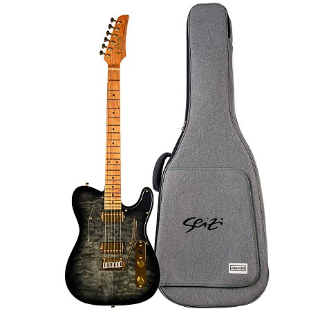 Guitarra Seizi Katana Kabuto Plus Hh - Rm Deep Black Gold