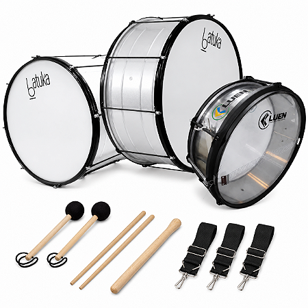Kit Fanfarra Escolar Luen 3 instrumentos completo com acessórios