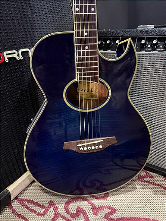 Violão Eagle Gl36 Azul Elétrico Aço – Usado