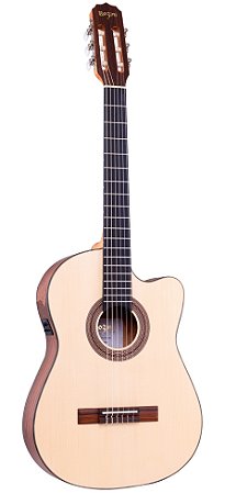 Violão Rozini RX515 Studio Flat Cutaway Ativo Verniz Fosco Louro Preto Nylon Eq Fishman Clásica Ii