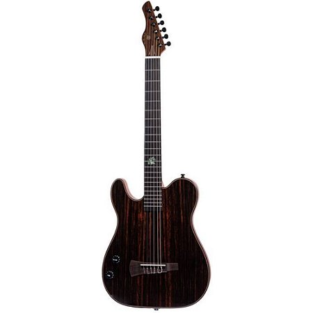 Violão canhoto Marquês VN32 Ébano Brilho Flat nylon elétrico vn-32