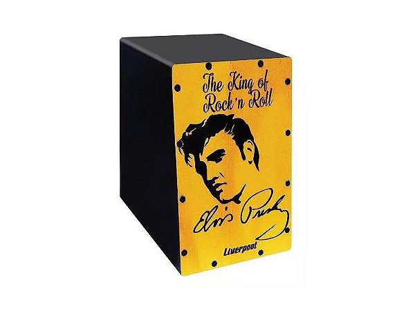 Mini Cajon Estampa Elvis Presley Liverpool Cajon De Dedo