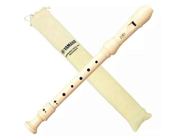 Flauta Yamaha Soprano Doce Germânica C Dó Yrs23g Creme