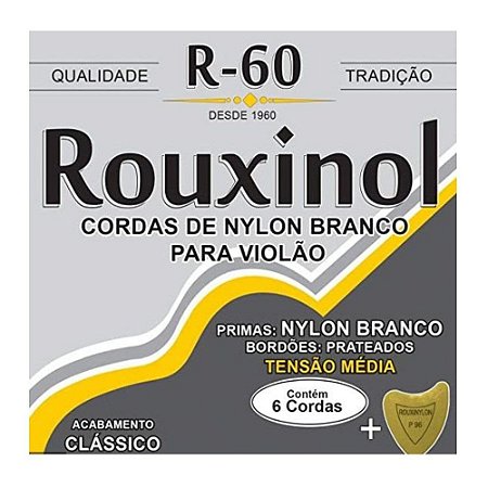 Encordoamento Violão Nylon Rouxinol R60 Tensão Média
