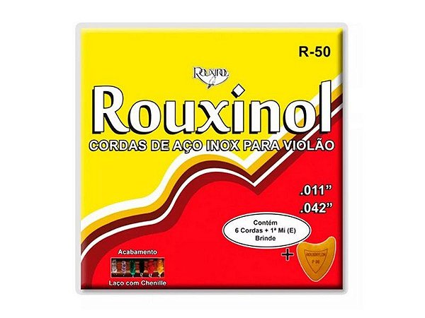 Encordoamento Violão Rouxinol R50 Aço Bronze C/ Bolinha