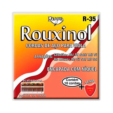 Encordoamento Viola Máxima Rouxinol Aço R35 Níquel