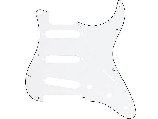 Escudo Fender Branco Guitarra Stratocaster single - original