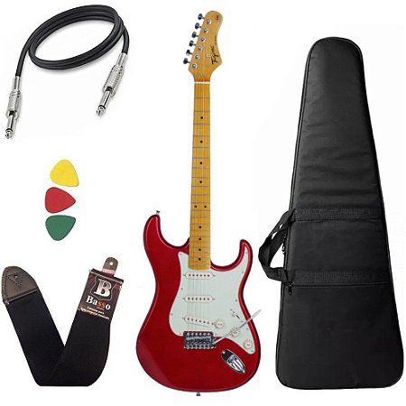 kit Guitarra Tagima TG530 Woodstock Vermelho Capa Bag