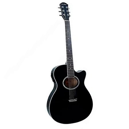 Violão Elétrico Di Giorgio Aço Iron Black Preto