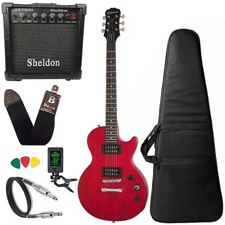 Guitarra Les Paul Epiphone Special VE Vermelho Amplificador