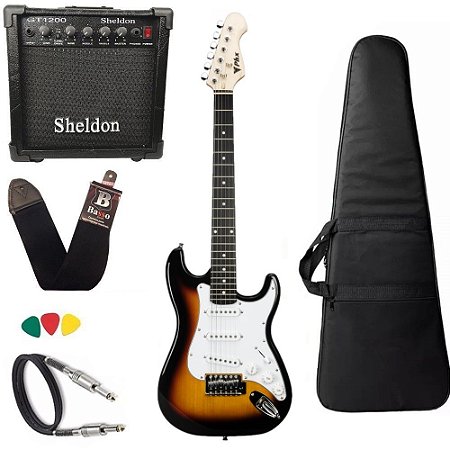 Guitarra infantil profissional Phx Ist1 Sunburst 3/4 Caixa Sheldon