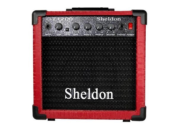 Amplificador cubo para guitarra 15w  Sheldon Gt1200 Vermelho
