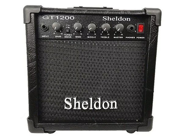 Amplificador Caixa Cubo para Guitarra Sheldon Gt1200 15w Preto