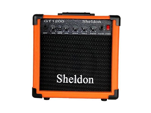 Amplificador Caixa Cubo para Guitarra Sheldon Gt1200 15w Laranja