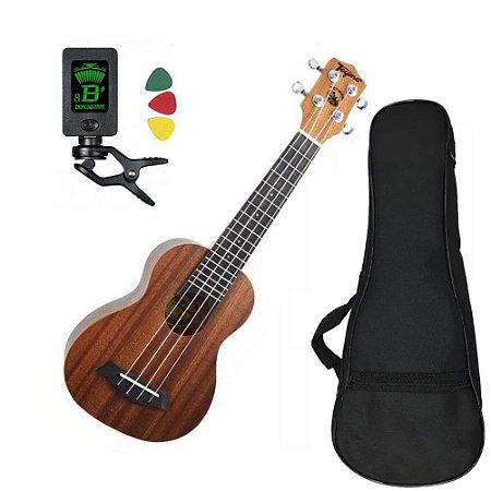 Ukulele Concert Tagima 23k Com Afinador Capa Cordas Aquila