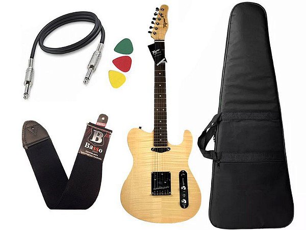 Kit Guitarra Tagima Cs3 Cacau Santos Signature Capa Bag