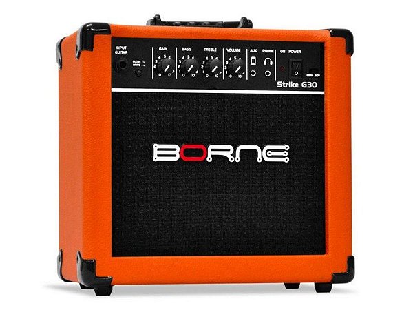 Amplificador Borne G30 Laranja Orange c/ Distorção cubo guitarra
