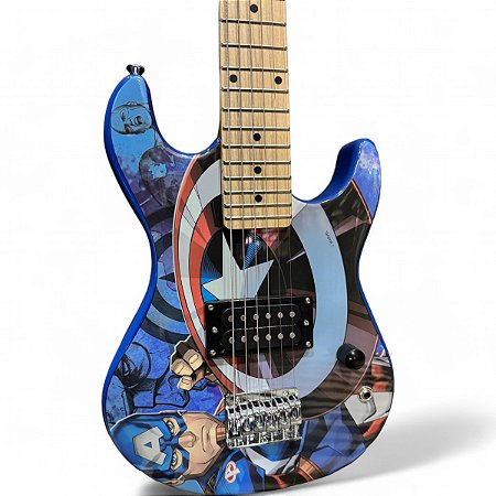Guitarra Infantil Criança Capitão America Avengers Marvel