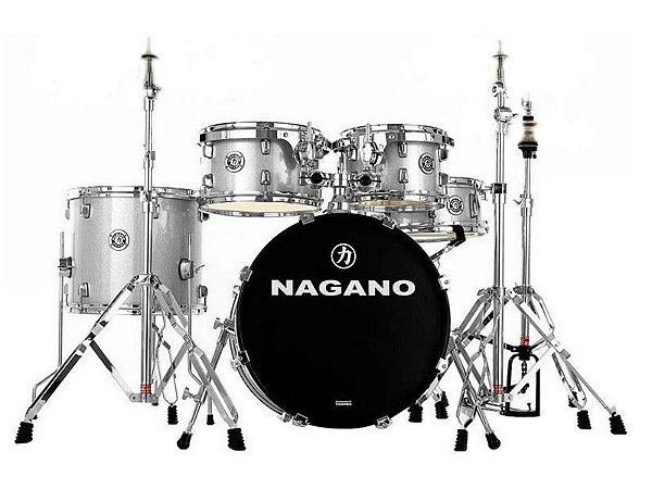 Bateria Nagano Garage Gig Bumbo 18 10 12 13 14 grey sparkle prata