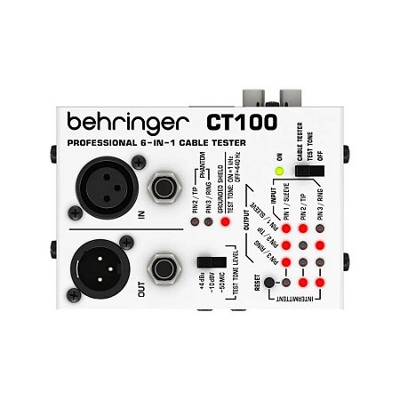 Testador Behringer Para Cabos Ct100 Cable Tester Ct100