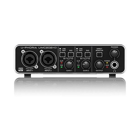 Interface De Áudio Behringer u-phoria Umc202hd