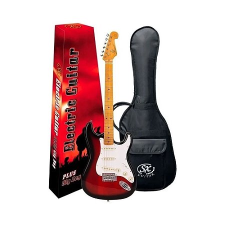 Guitarra Sx  Vintage Sst57 Sunburst 2ts Stratocaster Com Bag