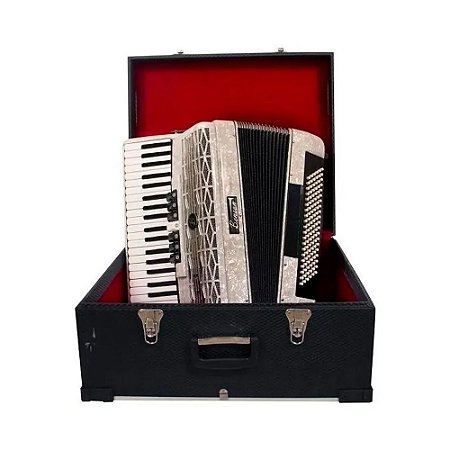 Acordeon 120 Baixos Profissional Benson Bac120-7pwh Branco