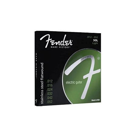 Encordoamento Fender Para Guitarra  Aço .012 50l Flatwound